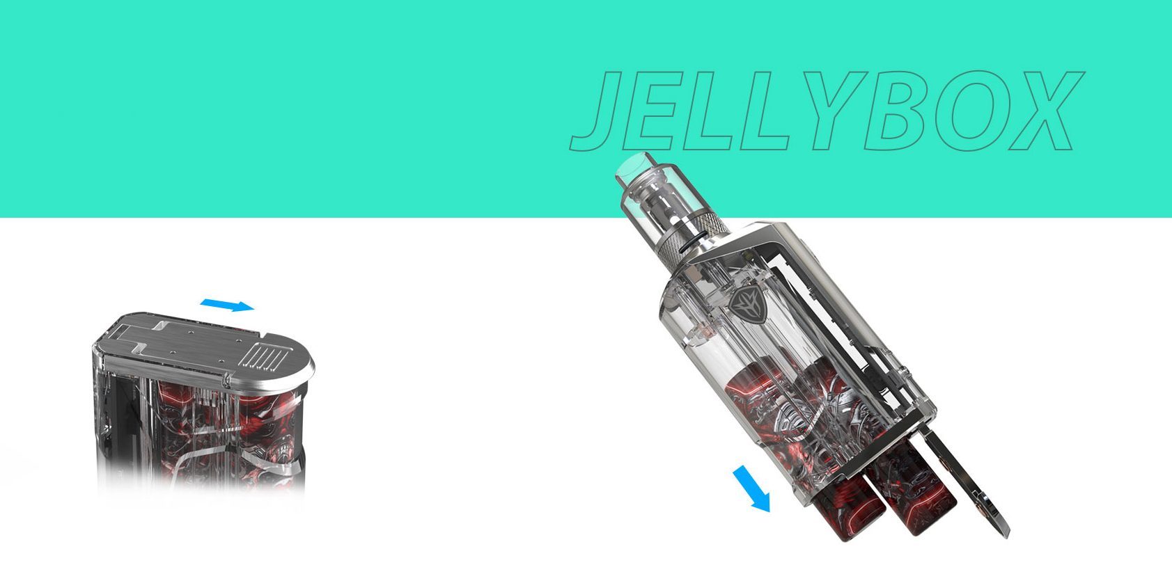 Jellybox 228W Sử Dụng 2 Pin Rời