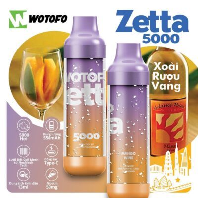 Wotofo Zetta 5000 Pod 1 Lần Xoài Rượu Vang